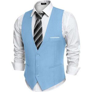 Men's Suit Vest Slim Fit Tuxedo Blue